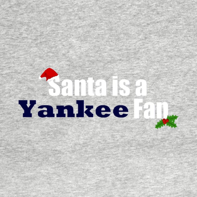 Santa is a Yankee fan design by Bleeding Yankee Blue